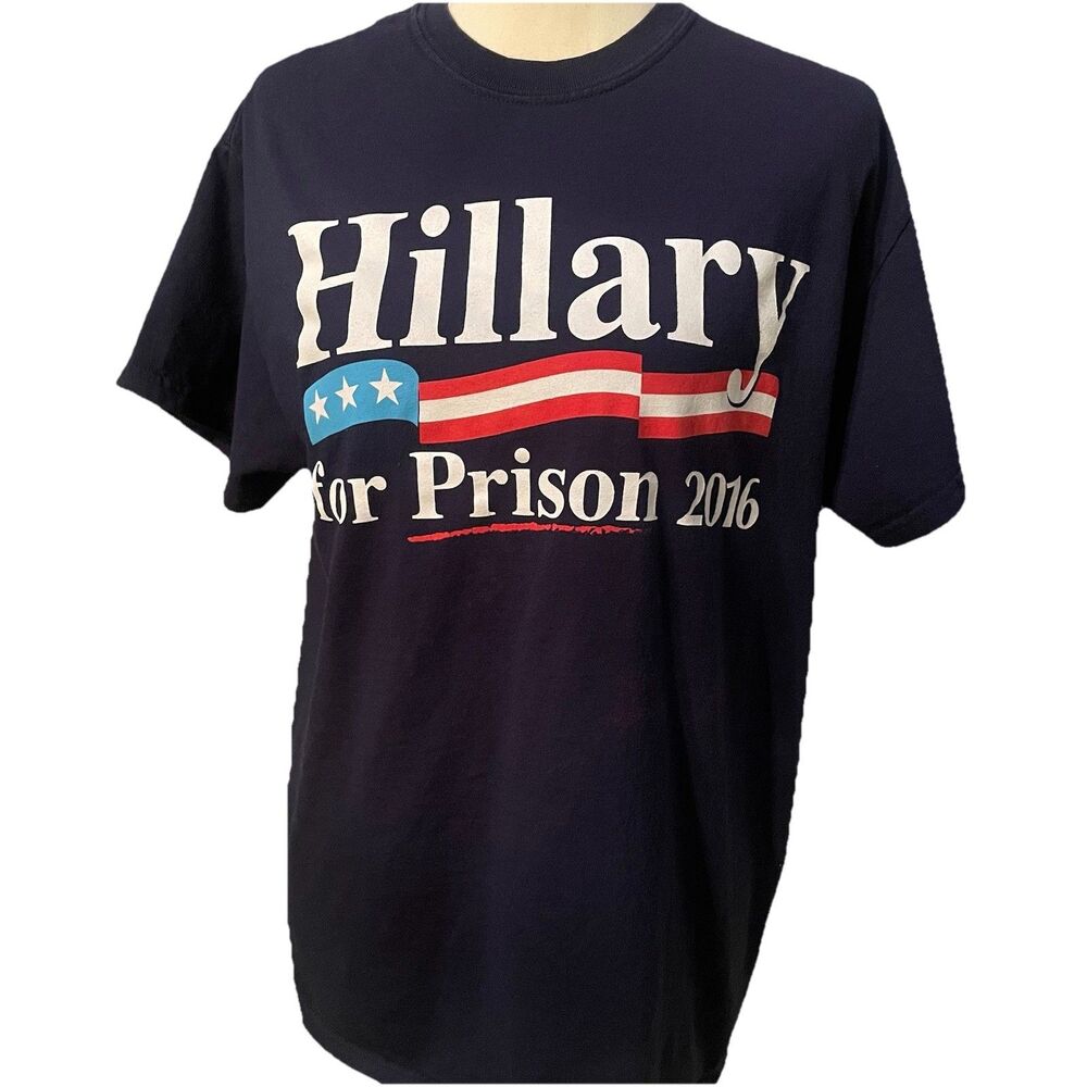 RARE Original Infowars Hillary For Prison 2016 T-Shirt Medium - Legalize Freedom